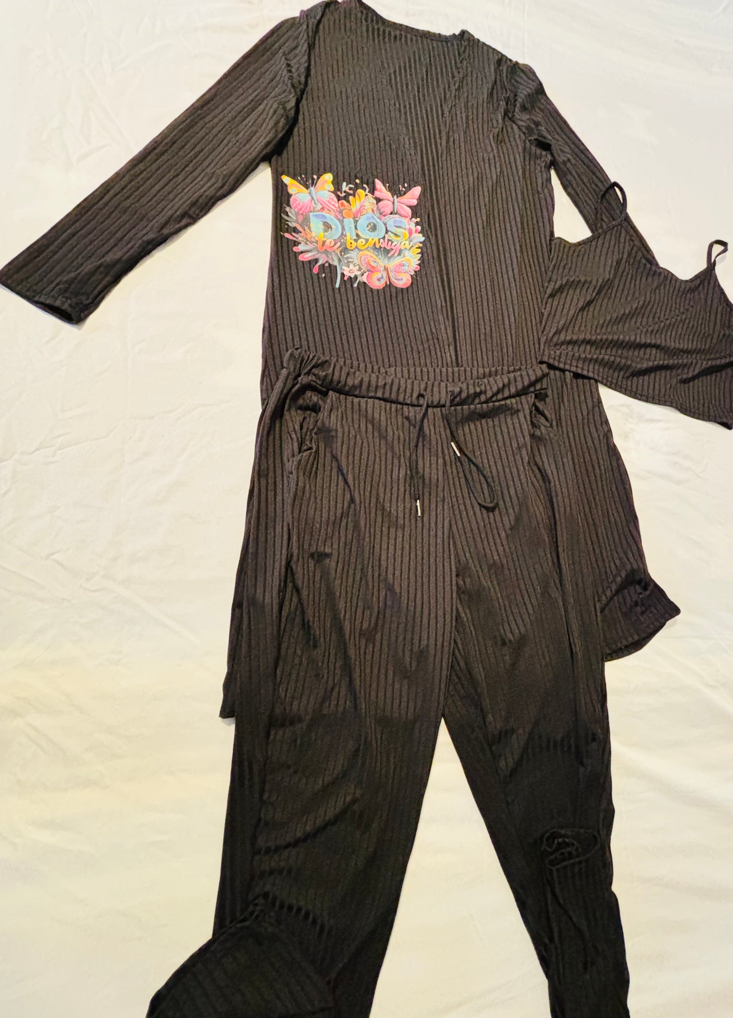 Conjunto de pantalon y blusa 3 piezas