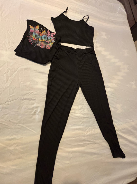 Conjunto de pantalon y blusa 3 piezas